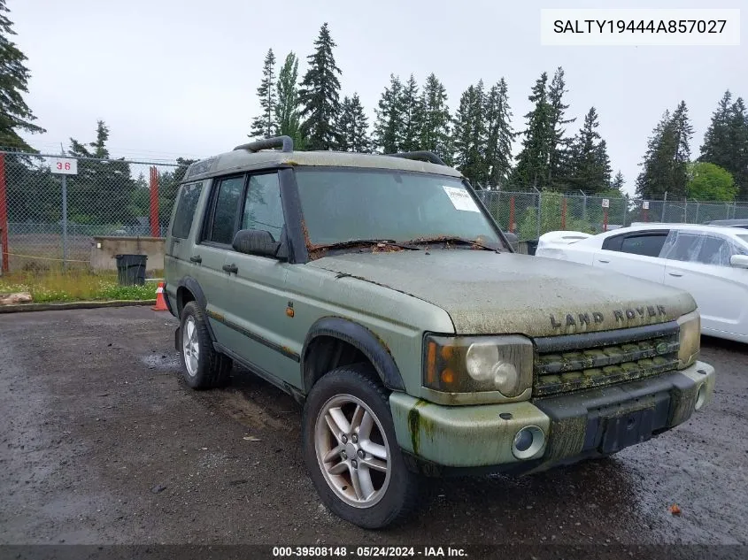 2004 Land Rover Discovery Se VIN: SALTY19444A857027 Lot: 39508148