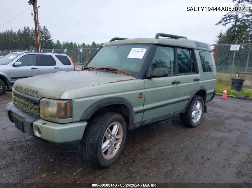 2004 Land Rover Discovery Se VIN: SALTY19444A857027 Lot: 39508148