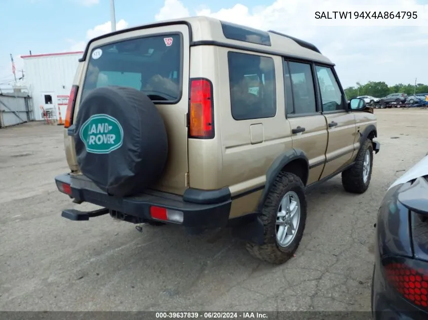 2004 Land Rover Discovery Se VIN: SALTW194X4A864795 Lot: 39637839