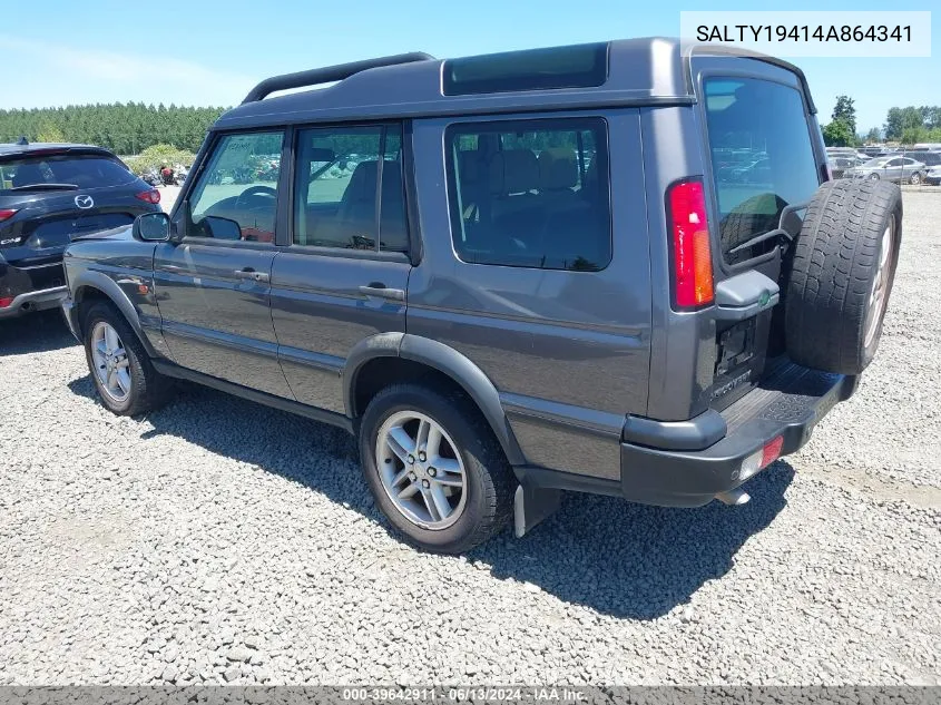 2004 Land Rover Discovery Se VIN: SALTY19414A864341 Lot: 39642911