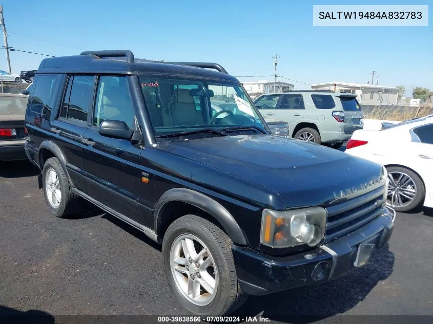 2004 Land Rover Discovery Se VIN: SALTW19484A832783 Lot: 39838566