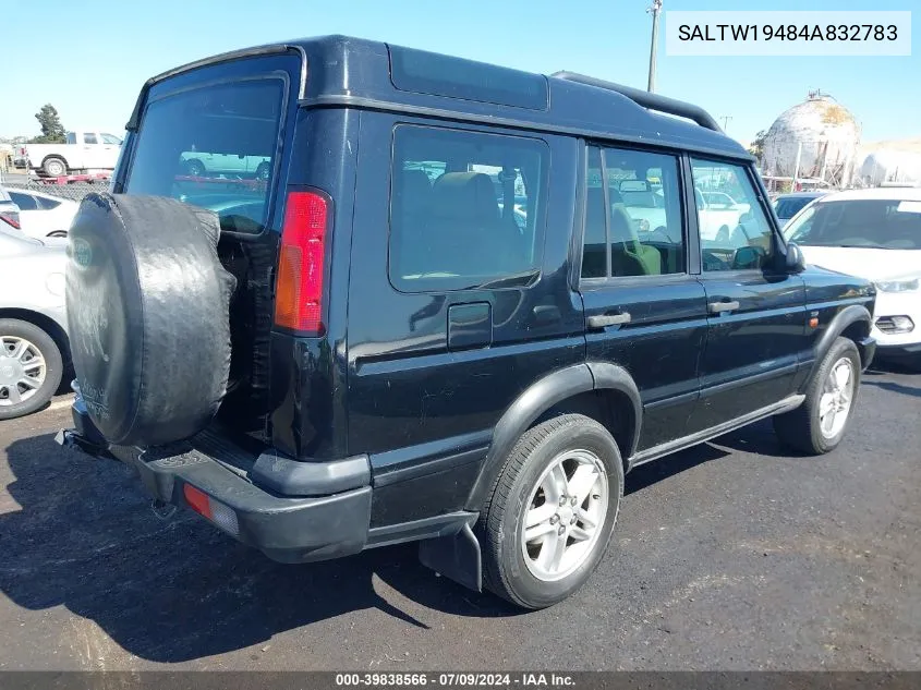 2004 Land Rover Discovery Se VIN: SALTW19484A832783 Lot: 39838566