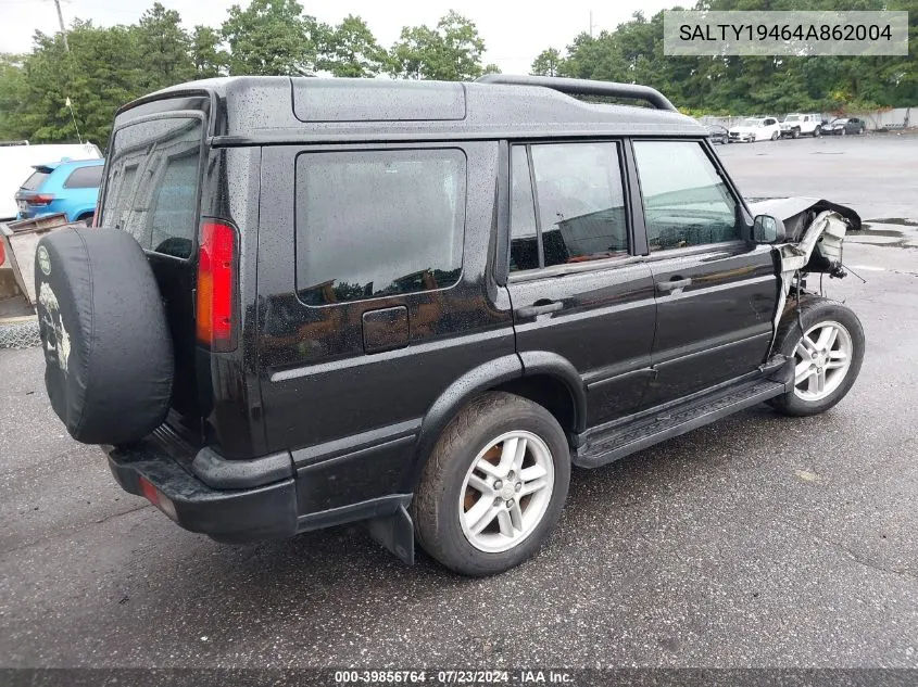 2004 Land Rover Discovery Se VIN: SALTY19464A862004 Lot: 39856764