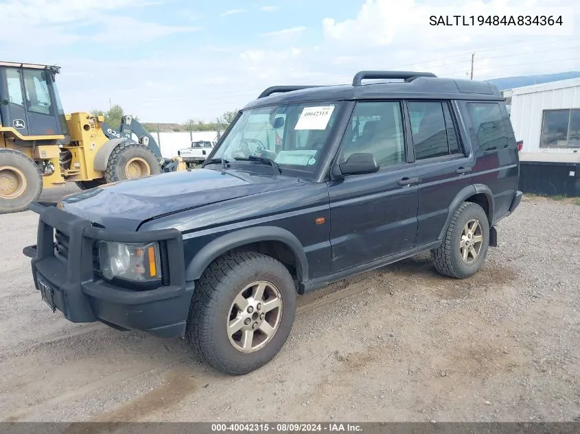 2004 Land Rover Discovery S VIN: SALTL19484A834364 Lot: 40042315