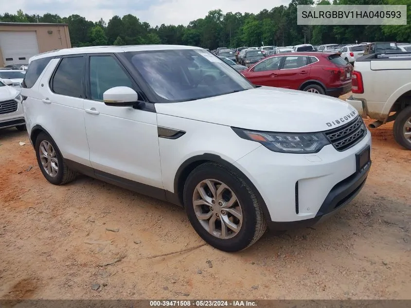 2017 Land Rover Discovery Se VIN: SALRGBBV1HA040593 Lot: 39471508