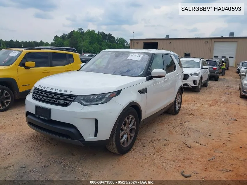 2017 Land Rover Discovery Se VIN: SALRGBBV1HA040593 Lot: 39471508