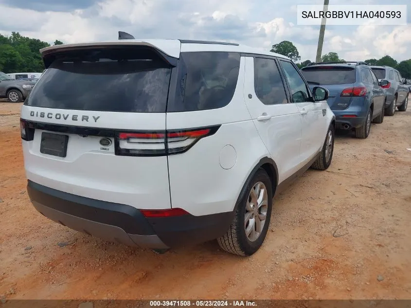 SALRGBBV1HA040593 2017 Land Rover Discovery Se