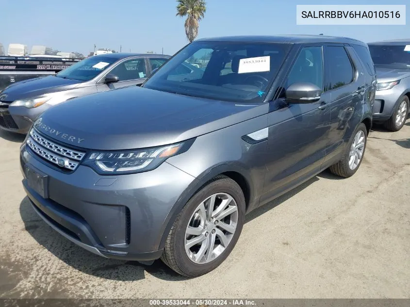 2017 Land Rover Discovery Hse VIN: SALRRBBV6HA010516 Lot: 39533044