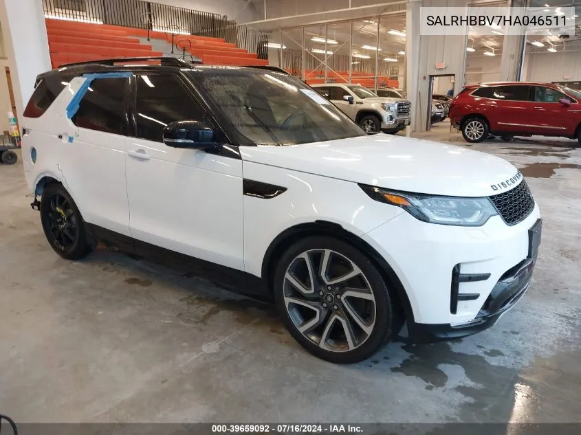 2017 Land Rover Discovery Hse Luxury VIN: SALRHBBV7HA046511 Lot: 39659092