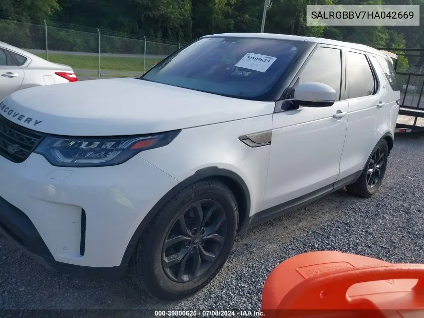 2017 Land Rover Discovery Se VIN: SALRGBBV7HA042669 Lot: 39800625