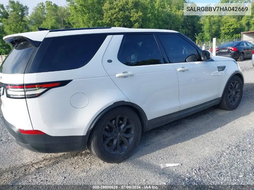 2017 Land Rover Discovery Se VIN: SALRGBBV7HA042669 Lot: 39800625