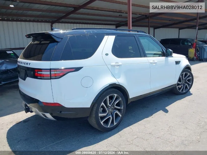 SALRHBBV9HA028012 2017 Land Rover Discovery Hse Luxury