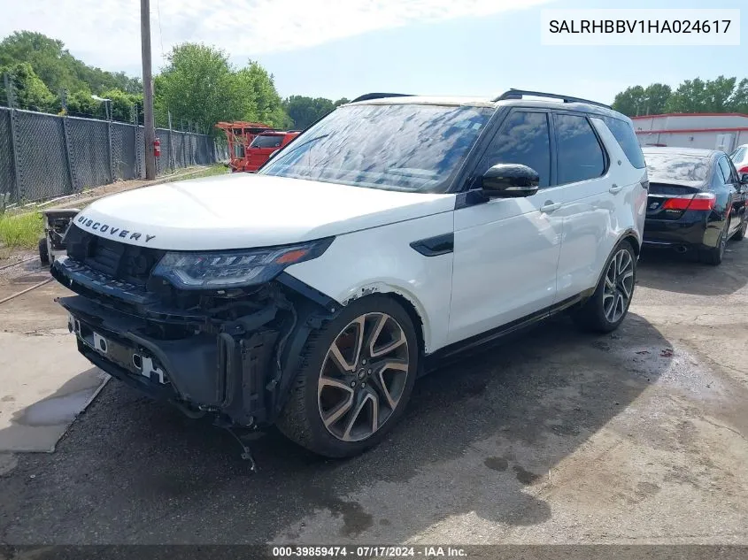 SALRHBBV1HA024617 2017 Land Rover Discovery Hse Luxury