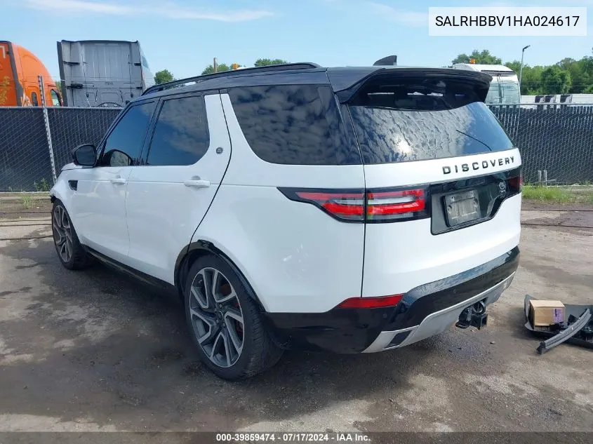 SALRHBBV1HA024617 2017 Land Rover Discovery Hse Luxury