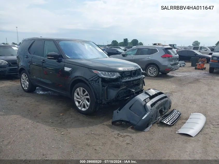 2017 Land Rover Discovery Hse VIN: SALRRBBV4HA011647 Lot: 39880520