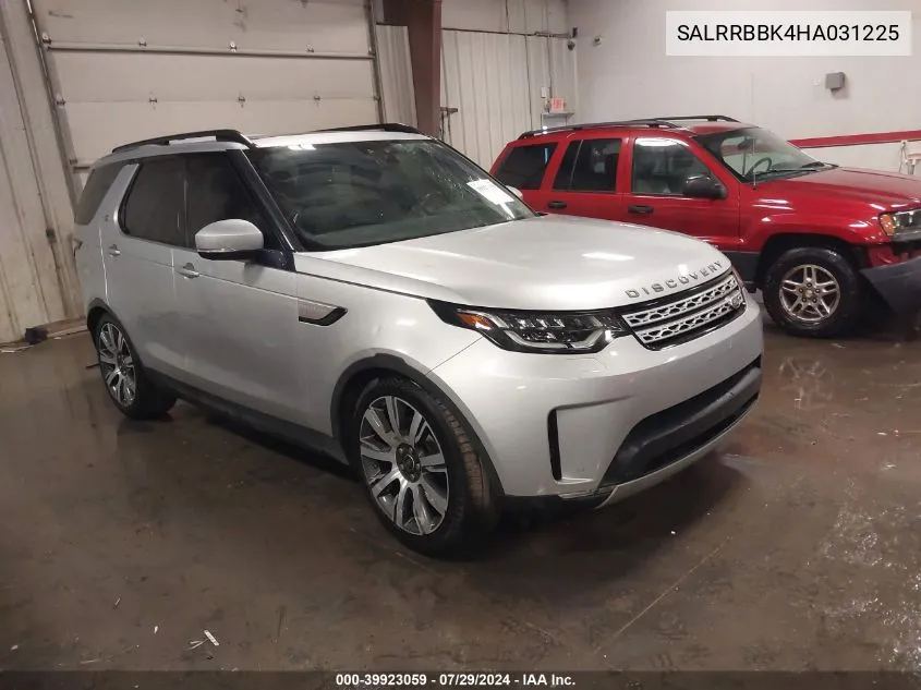 2017 Land Rover Discovery Hse VIN: SALRRBBK4HA031225 Lot: 39923059