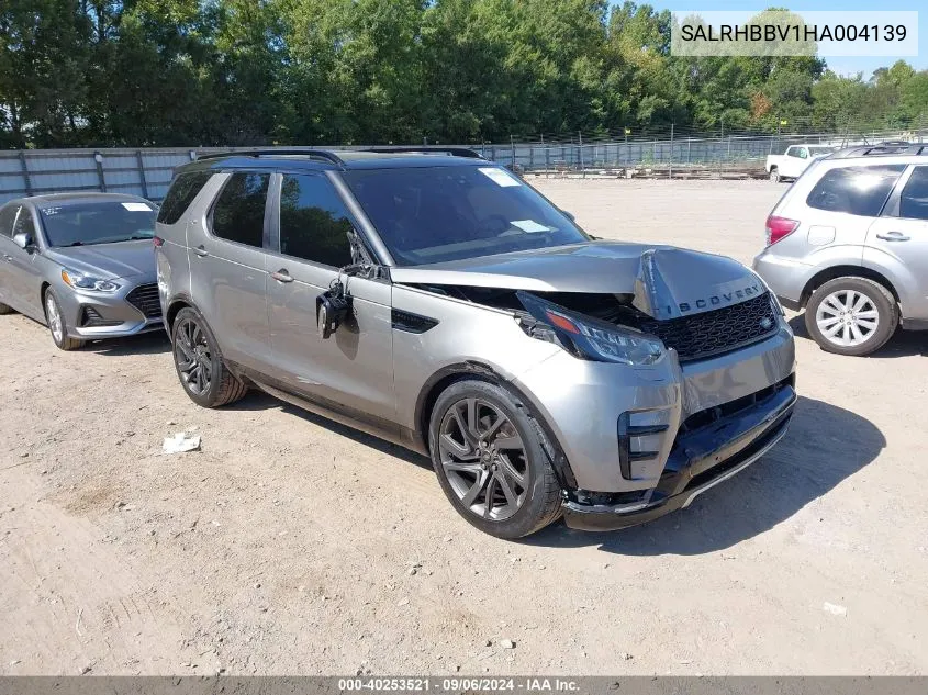 SALRHBBV1HA004139 2017 Land Rover Discovery Hse Luxury