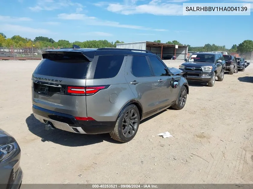 SALRHBBV1HA004139 2017 Land Rover Discovery Hse Luxury