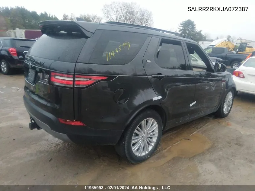 SALRR2RKXJA072387 2018 Land Rover Discovery