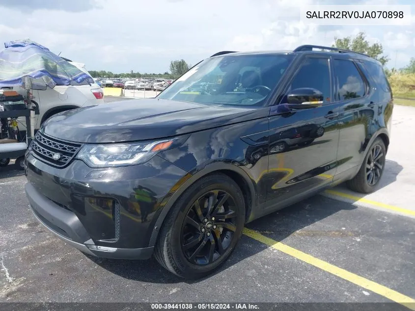 2018 Land Rover Discovery Hse VIN: SALRR2RV0JA070898 Lot: 39441038