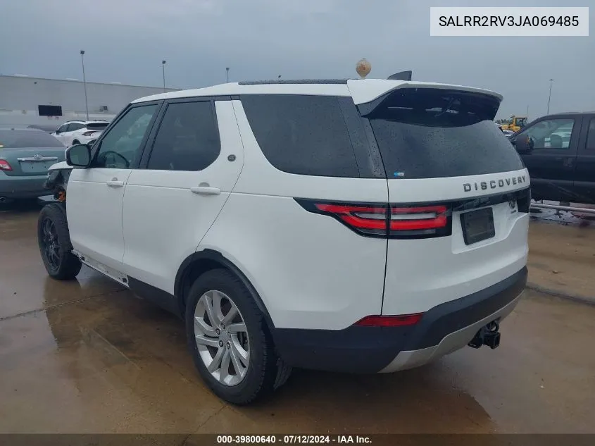 2018 Land Rover Discovery Hse VIN: SALRR2RV3JA069485 Lot: 39800640