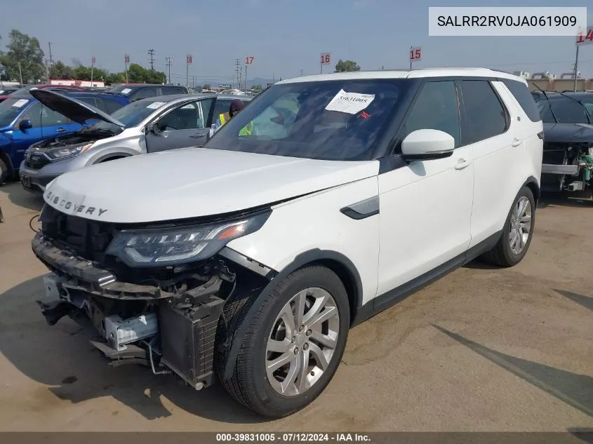 2018 Land Rover Discovery Hse VIN: SALRR2RV0JA061909 Lot: 39831005