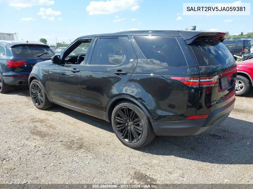 2018 Land Rover Discovery Hse Luxury VIN: SALRT2RV5JA059381 Lot: 39889066