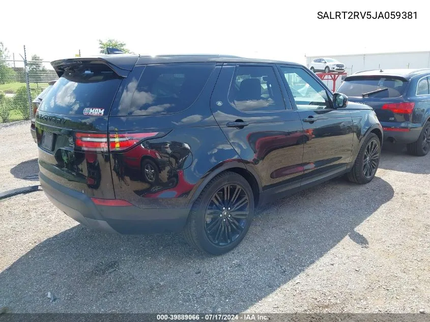 2018 Land Rover Discovery Hse Luxury VIN: SALRT2RV5JA059381 Lot: 39889066