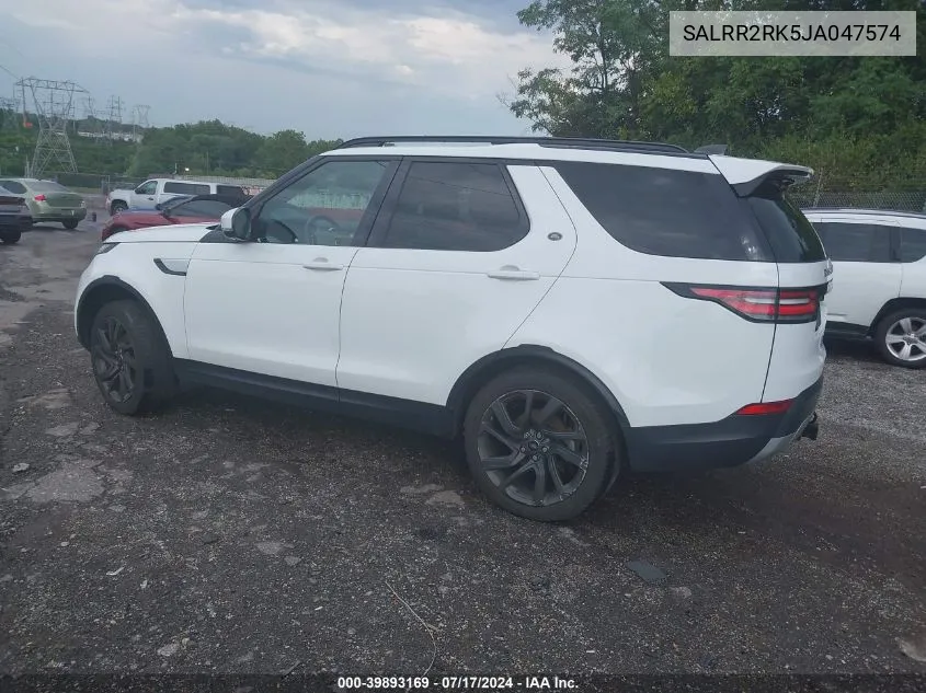 2018 Land Rover Discovery Hse VIN: SALRR2RK5JA047574 Lot: 39893169