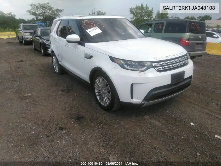 2018 Land Rover Discovery Hse Luxury VIN: SALRT2RK1JA048108 Lot: 40010480