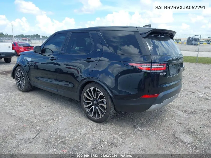 2018 Land Rover Discovery Hse VIN: SALRR2RVXJA062291 Lot: 40019783