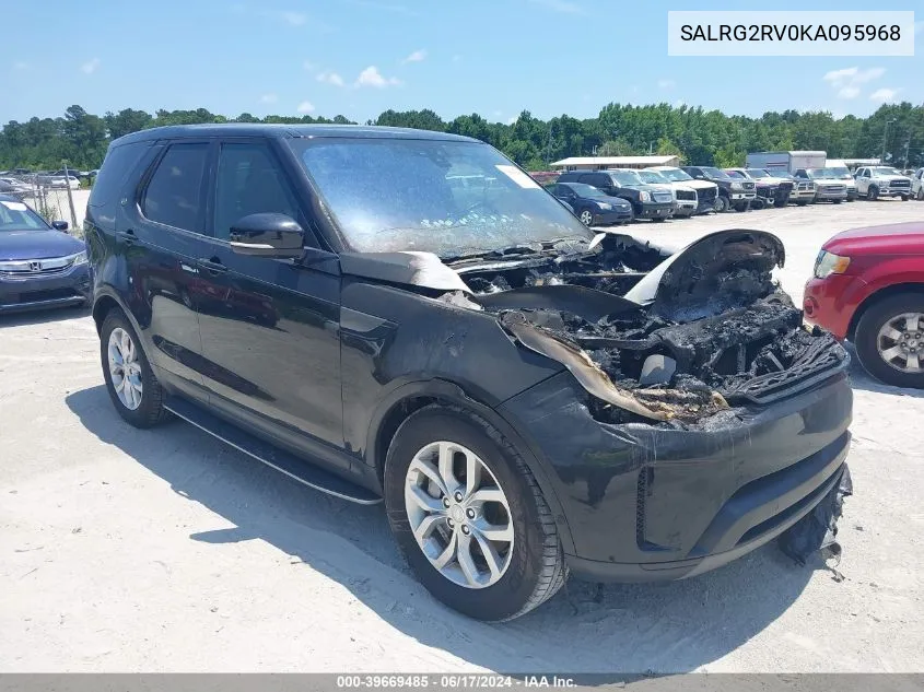 2019 Land Rover Discovery Se VIN: SALRG2RV0KA095968 Lot: 39669485