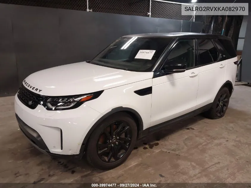 2019 Land Rover Discovery Se VIN: SALRG2RVXKA082970 Lot: 39974477