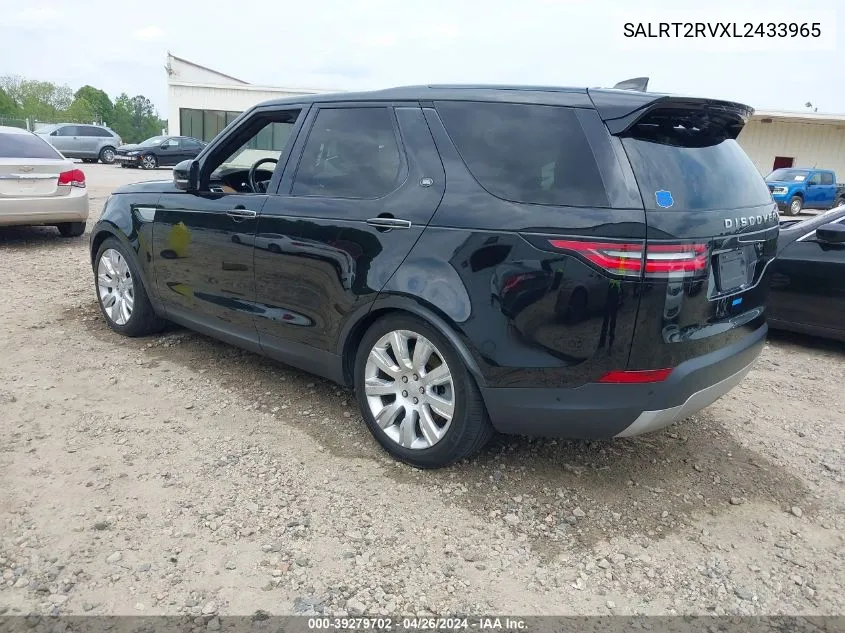 2020 Land Rover Discovery Hse Luxury VIN: SALRT2RVXL2433965 Lot: 39279702