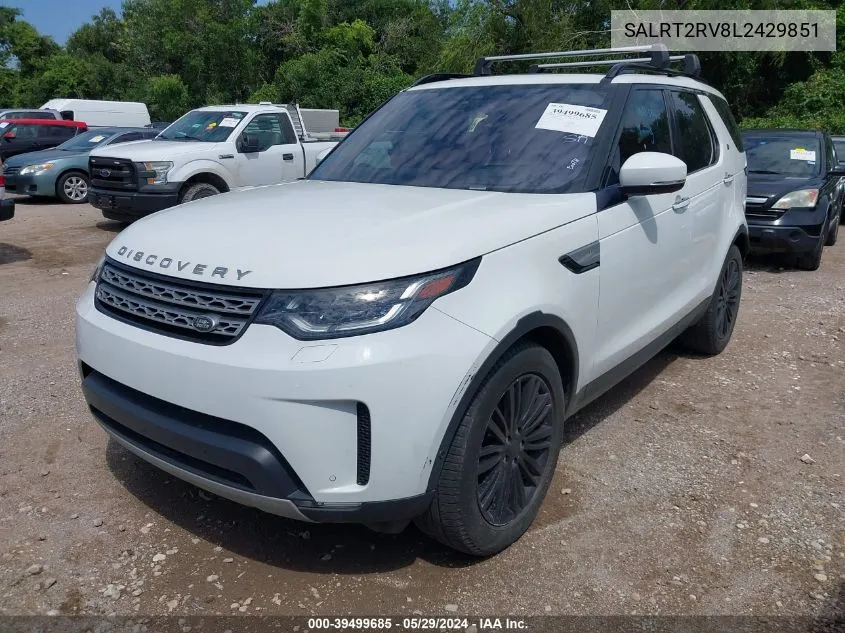 2020 Land Rover Discovery Hse Luxury VIN: SALRT2RV8L2429851 Lot: 39499685