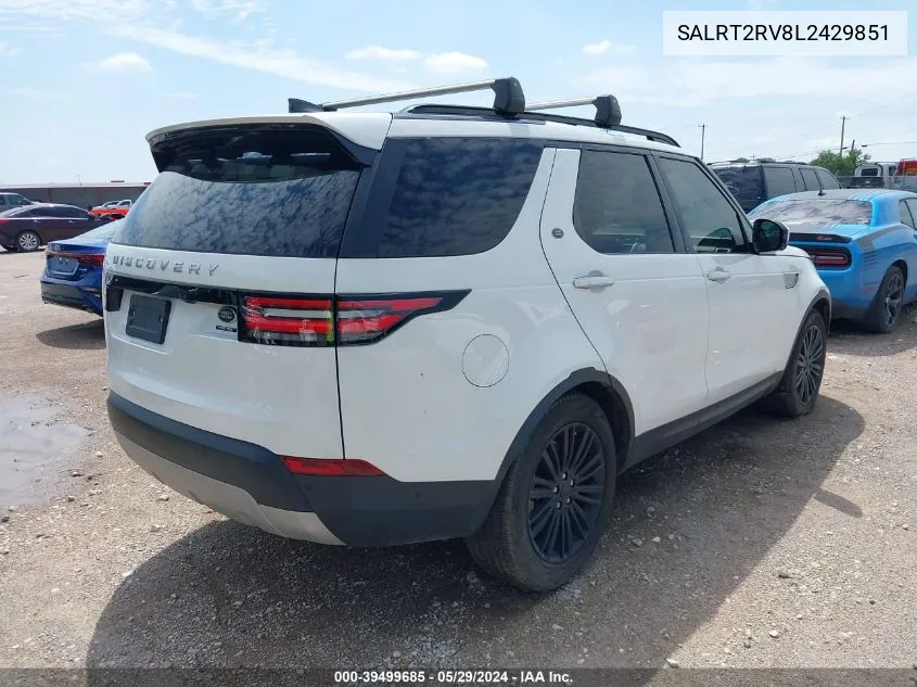 2020 Land Rover Discovery Hse Luxury VIN: SALRT2RV8L2429851 Lot: 39499685