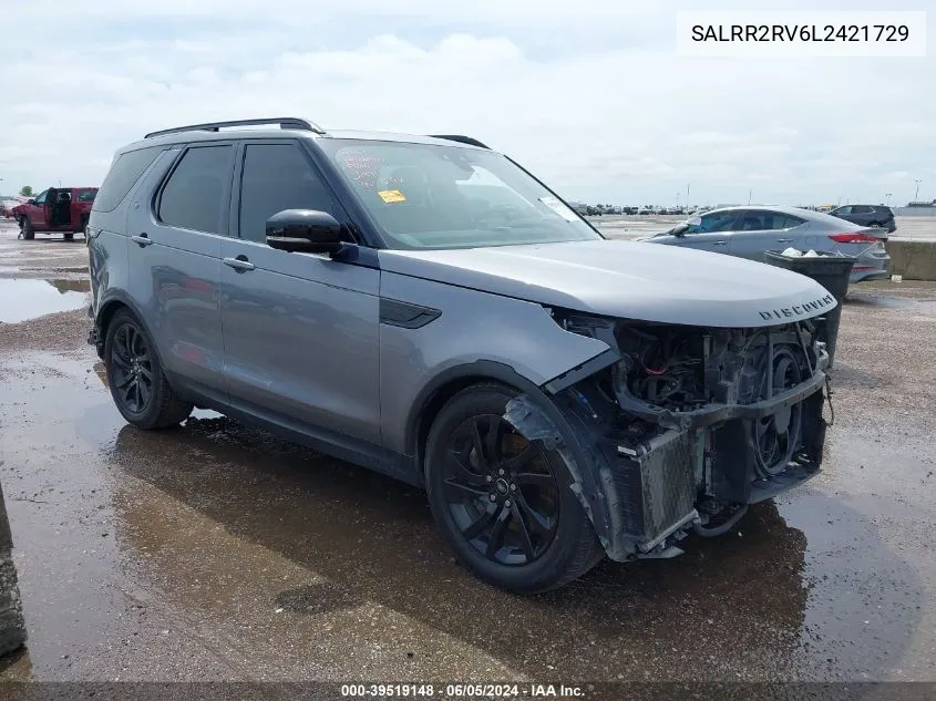 2020 Land Rover Discovery Hse VIN: SALRR2RV6L2421729 Lot: 39519148