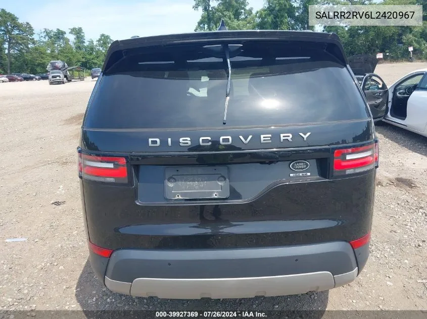 2020 Land Rover Discovery Hse VIN: SALRR2RV6L2420967 Lot: 39927369