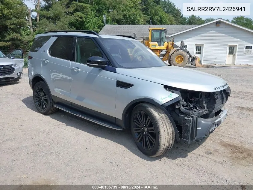 2020 Land Rover Discovery Hse VIN: SALRR2RV7L2426941 Lot: 40105739