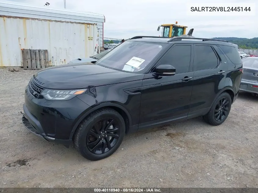 2020 Land Rover Discovery Hse Luxury VIN: SALRT2RV8L2445144 Lot: 40118940