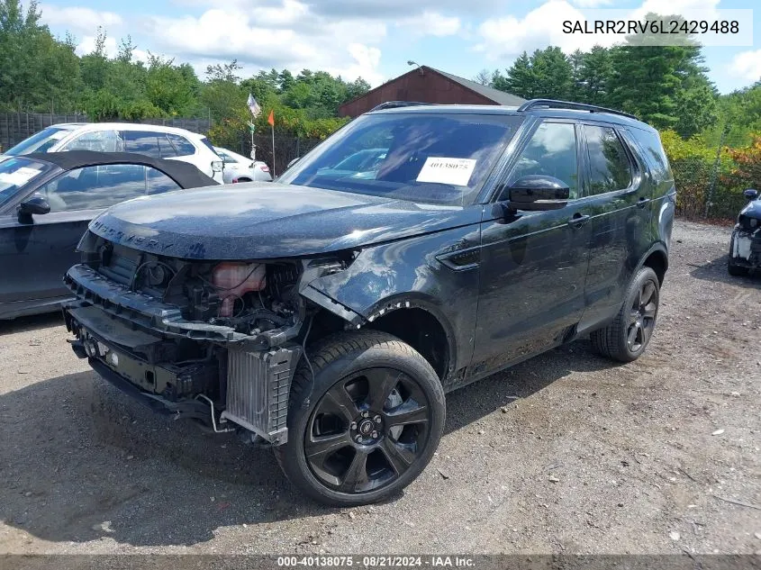 2020 Land Rover Discovery Hse VIN: SALRR2RV6L2429488 Lot: 40138075