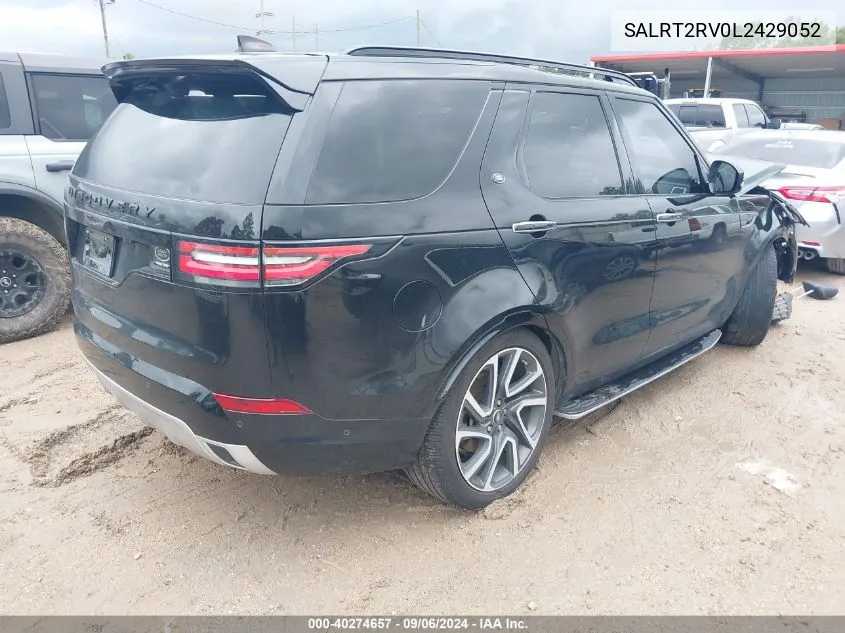 2020 Land Rover Discovery Hse Luxury VIN: SALRT2RV0L2429052 Lot: 40274657