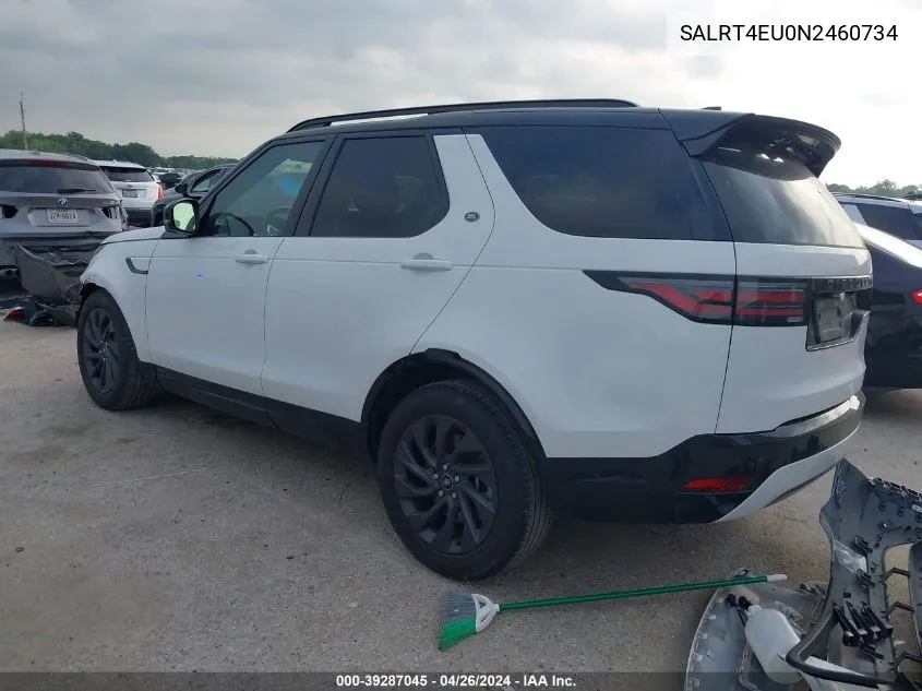 2022 Land Rover Discovery P360 S R-Dynamic VIN: SALRT4EU0N2460734 Lot: 39287045