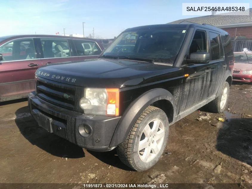 2008 Land Rover Lr2 Se/Hse VIN: SALAF25468A485348 Lot: 11951873