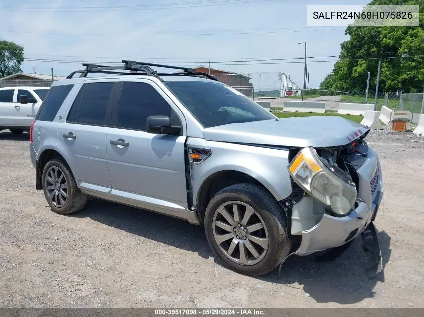 2008 Land Rover Lr2 Hse VIN: SALFR24N68H075826 Lot: 39517098