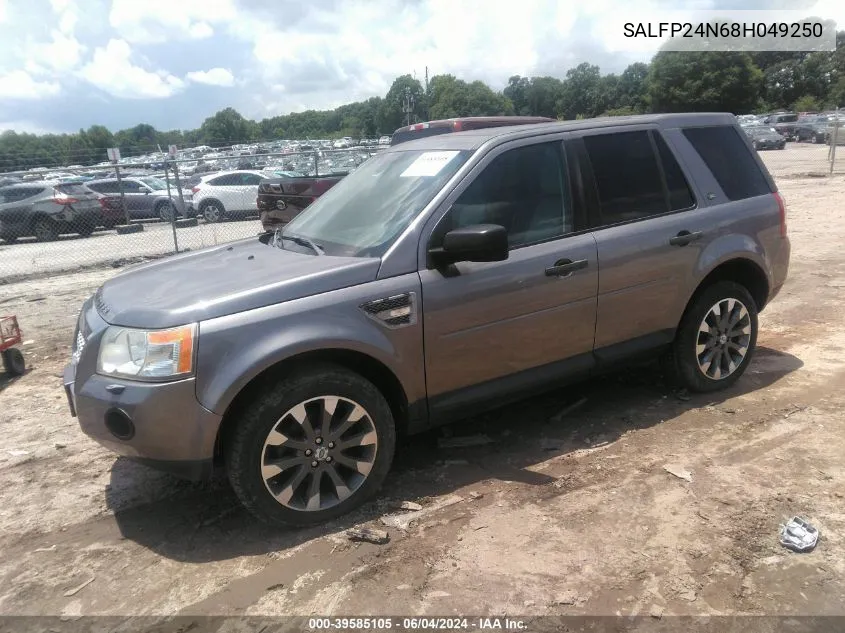 2008 Land Rover Lr2 Se VIN: SALFP24N68H049250 Lot: 39585105