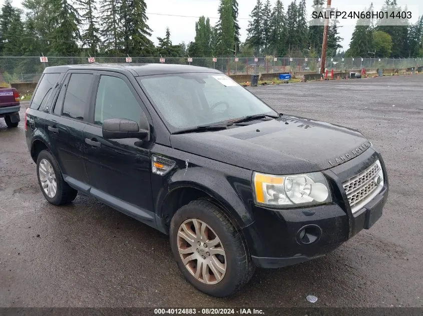 2008 Land Rover Lr2 Se VIN: SALFP24N68H014403 Lot: 40124883