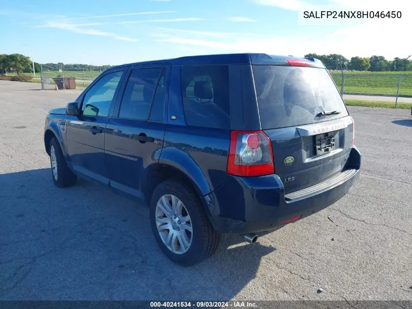 2008 Land Rover Lr2 Se VIN: SALFP24NX8H046450 Lot: 40241534