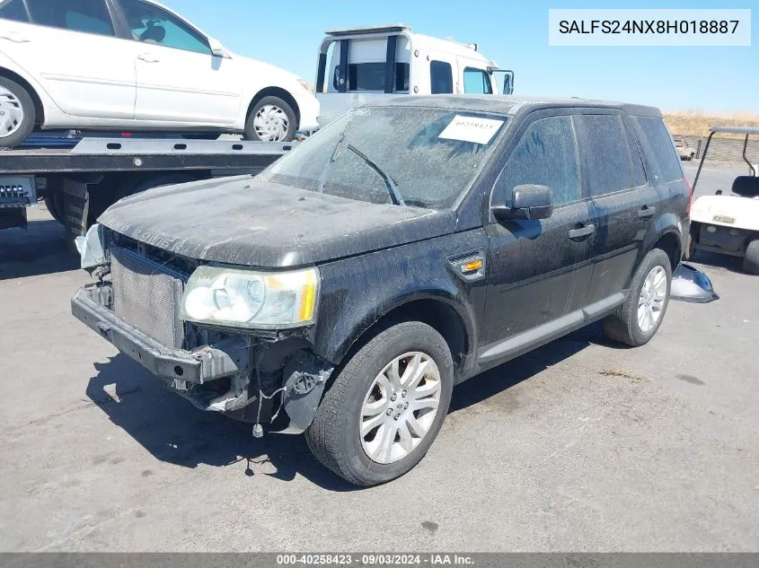 2008 Land Rover Lr2 Se VIN: SALFS24NX8H018887 Lot: 40258423