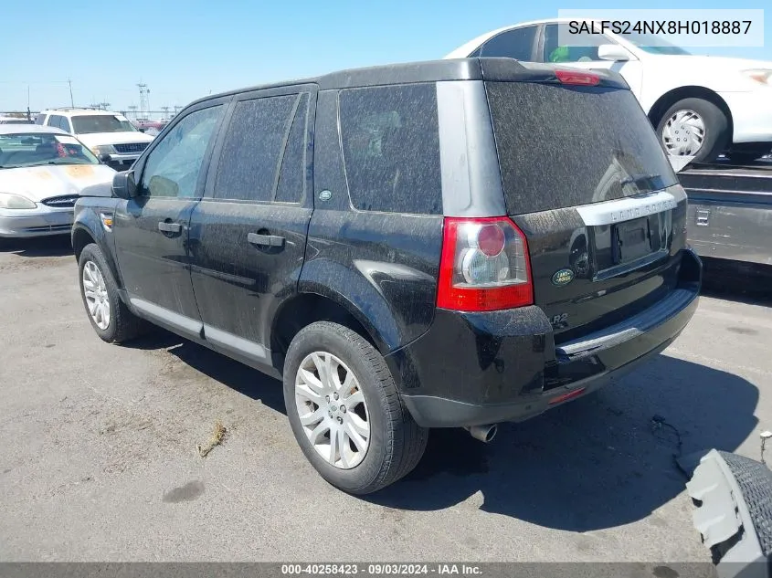 SALFS24NX8H018887 2008 Land Rover Lr2 Se